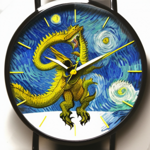 a dragon watch showing the monster of time