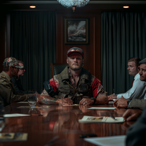 deliverance guy from movie in a boardroom