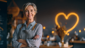 Business owner standing confidently at sunrise, symbolising renewed belief, clarity, and falling back in love with their business