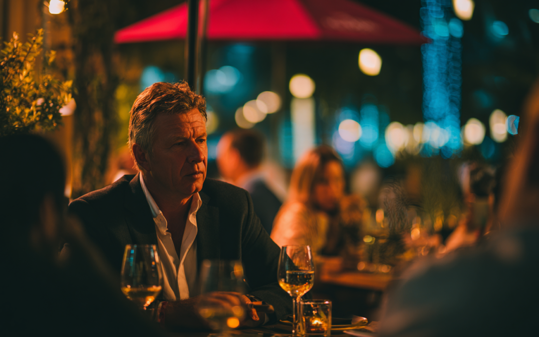 business man in outdoor table in Dubai