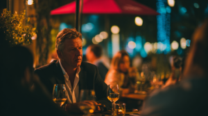 business man in outdoor table in Dubai