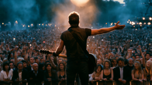 Rendition of Bruce Springsteen playing live in Hyde park in 2009