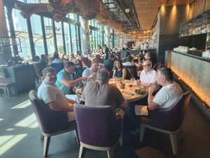 Table of people at Clap in DIFC.